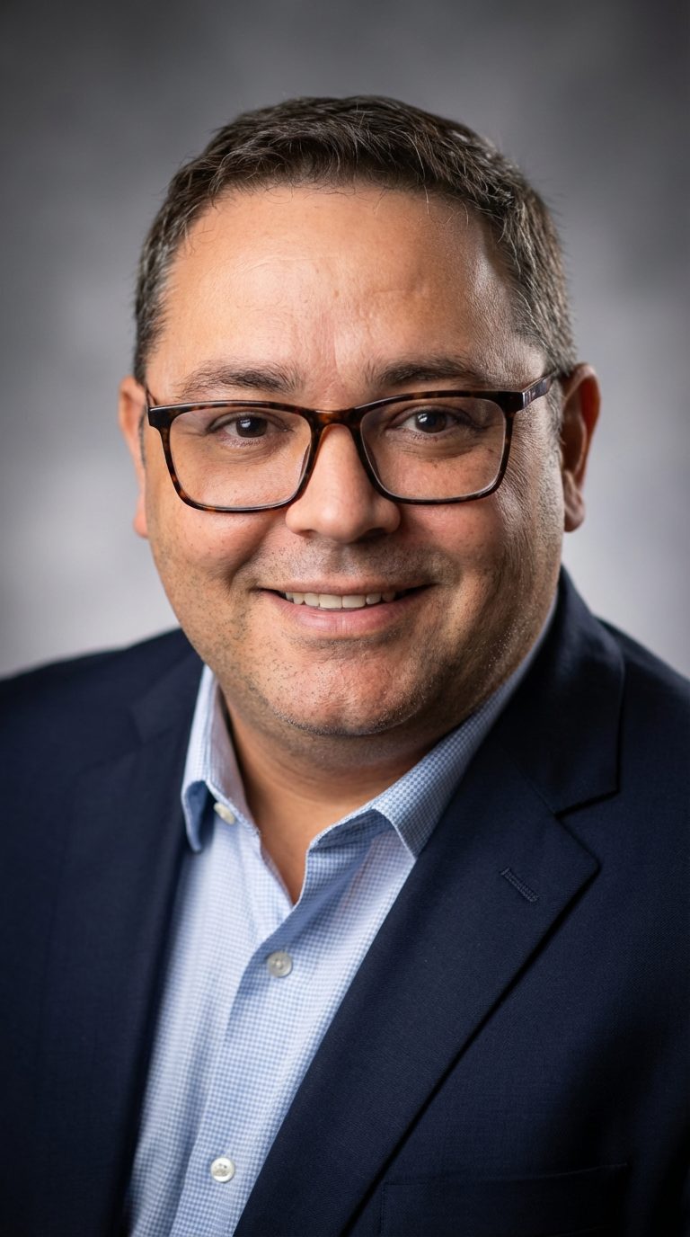 Dr. Roberto Rodrigues sorrindo, de blazer azul-marinho